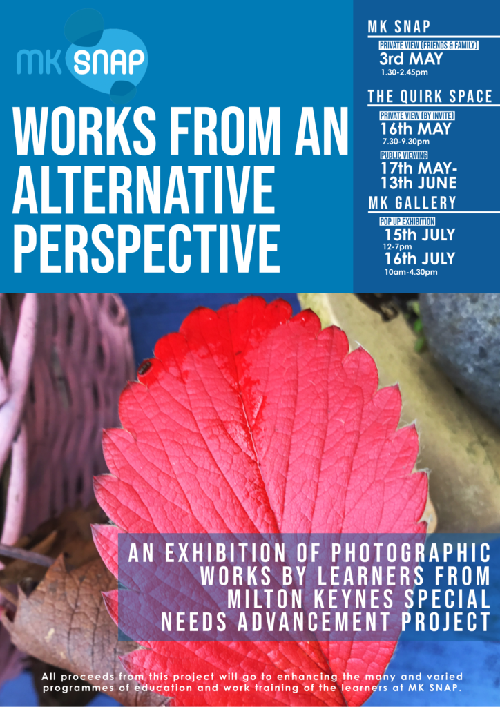 An exhibition of photographs by learners from MKSNAP